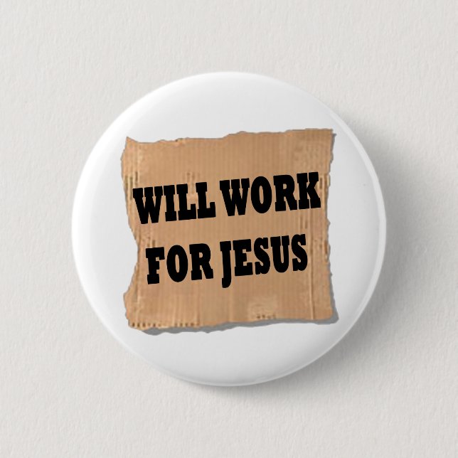 Jesus Sign (Button) 2 Inch Round Button (Front)