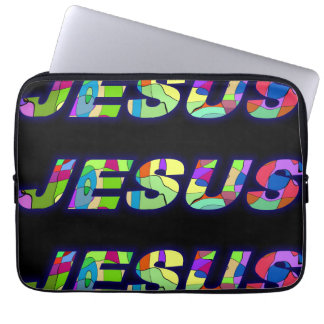 Jesus Sign In Multi Colours  Laptop Sleeve