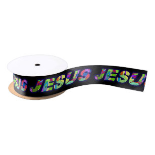 Jesus Sign In Multi Colours Satin Ribbon