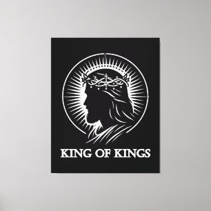 Jesus silhouette King of kings  Canvas Print