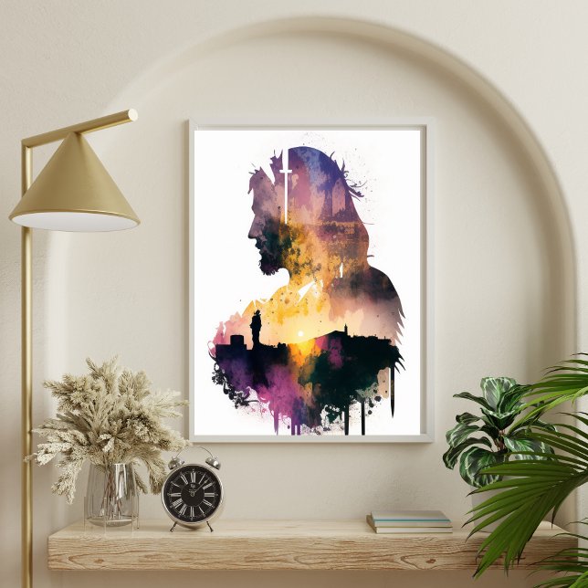 Jesus Silhouette Portrait Printable Poster (Creator Uploaded)