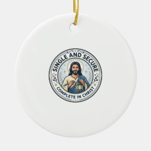 Jesus Singleness Waiting Season Shirt Faith Based Ceramic Ornament