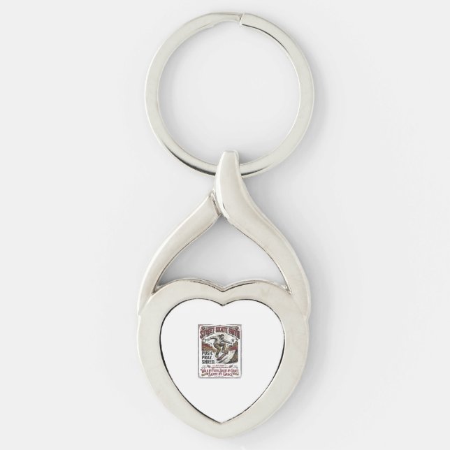 Jesus Skate Longboard Shirt Christian Keychain (Front)