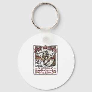 Jesus Skate Longboard Shirt Christian Keychain