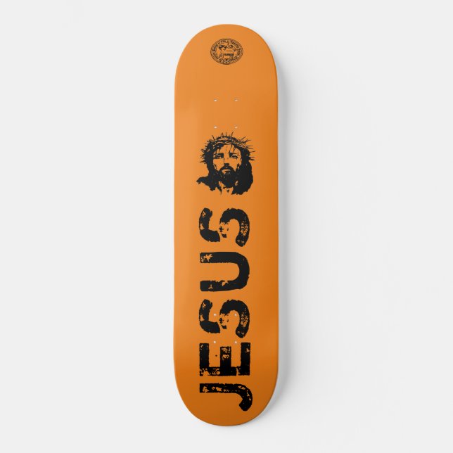Jesus Skateboard, 8 1/8" Deck Skateboard (Front)