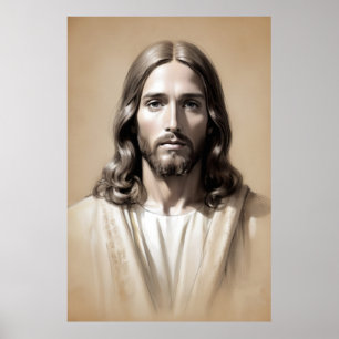 Jesus sketch 6 poster