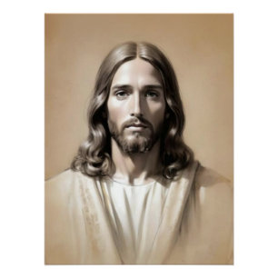 Jesus sketch 6 poster