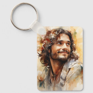 Jesus Smiling Keychain