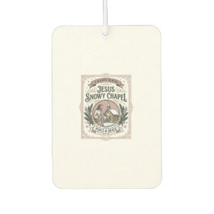 Jesus Snowy Chapel Jesus Snowy Chapel Christian Fa Air Freshener