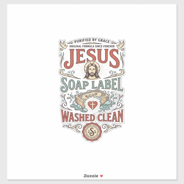 Jesus Soap Label Washed Clean Jesus Soap Washed Cl (Sheet)