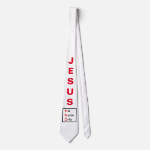 Jésus - Son Nom Seul Cravate (Blanc) (Original)
