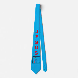 Jésus - Son Nom Seul Cravate (Bleu)