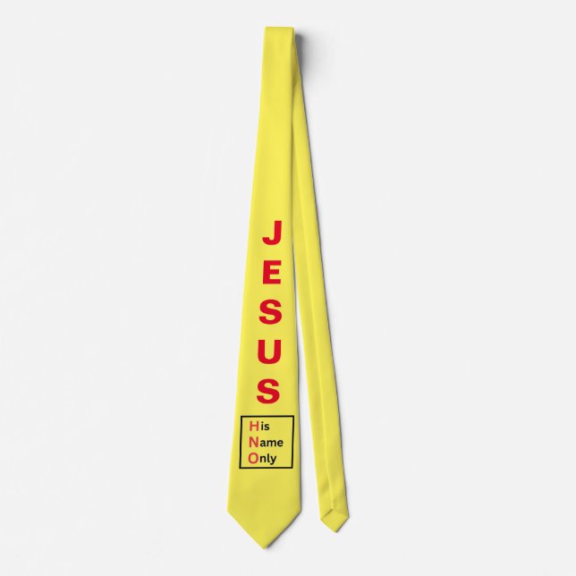 Jésus - Son nom seulement Cravate (Jaune) (Devant)