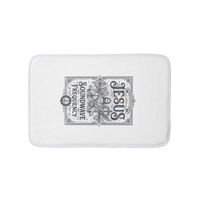 Jesus Soundwave Frequency Jesus Soundwave Frequenc Bath Mat (Front)