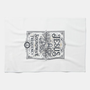 Jesus Soundwave Frequency Jesus Soundwave Frequenc Kitchen Towel