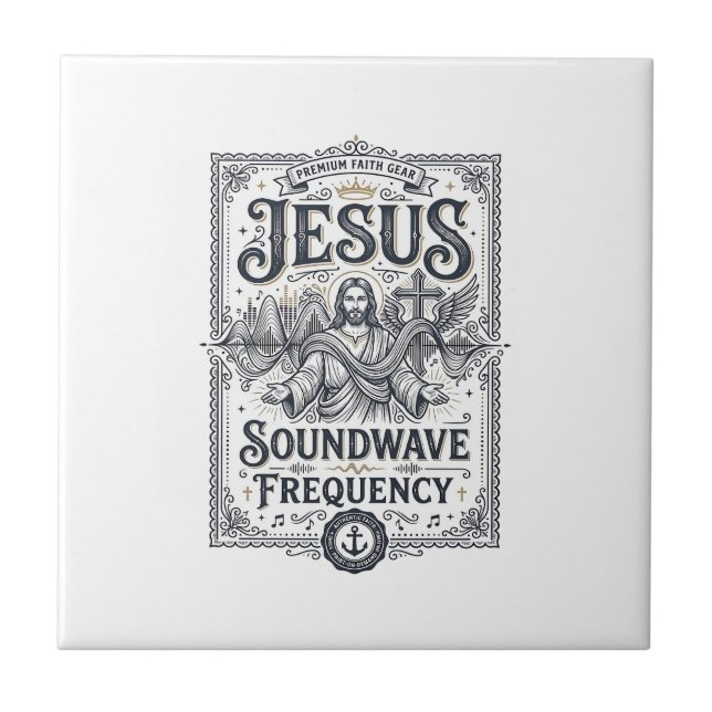 Jesus Soundwave Frequency Jesus Soundwave Frequenc Tile (Front)