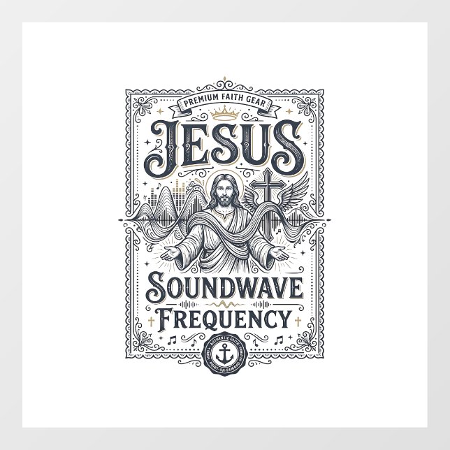 Jesus Soundwave Frequency Jesus Soundwave Frequenc Window Cling (Sheet)