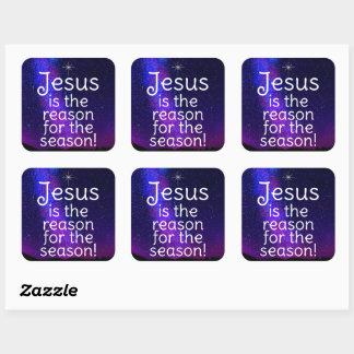 Jesus Square Sticker