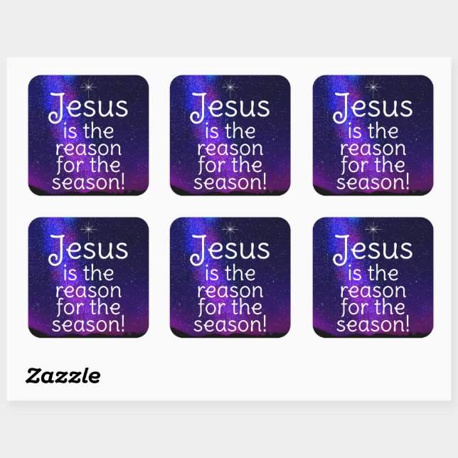 Jesus Square Sticker (Sheet)
