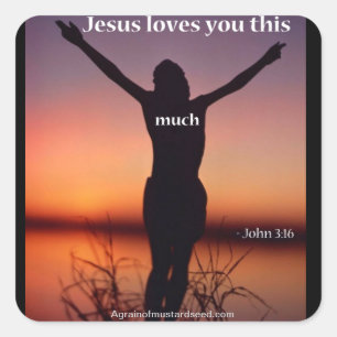 Jesus Square Sticker
