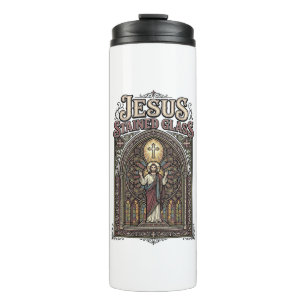 Jesus Stained Glass Jesus Stained Glass Cathedral  Thermal Tumbler