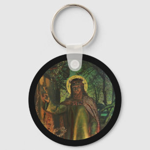 Jesus Stands at Door and Knocks Keychain