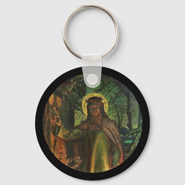 Jesus Stands at Door and Knocks Keychain (Front)