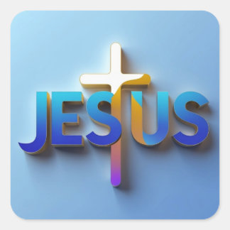 Jesus Sticker – Christian Faith Decal Ai design 