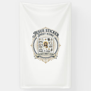 Jesus Sticker Sheet Icons Jesus Sticker Sheet Icon Banner