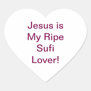  Jesus Sufi Lover Hankamer Artjunkhaus Cosmic Love Heart Sticker
