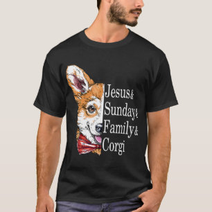 Jesus Sunday Family Corgi T-Shirt