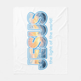 Jesus Sunrise Fleece Blanket