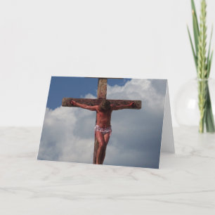 Jésus sur la croix Carte de voeux Pâques photo art