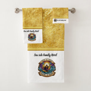 Jesus Surfing Brings Daily Faithful Joy Bath Towel Set