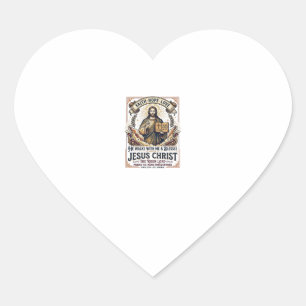 Jesus Surfing T-Shirt Inspirational Faith Heart Sticker