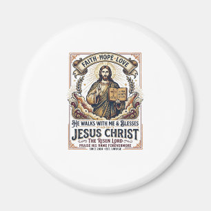 Jesus Surfing T-Shirt Inspirational Faith Magnet