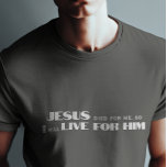Jesus T-shirt<br><div class="desc">Simple, stylish christian T-shirt in mixed calligraphy & minimalist typography. This trendy, modern faith design is the perfect gift and fashion statement. #christian #religion #scripture #faith #bible #jesus</div>