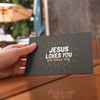 Jésus t'aime - Dieu sait pourquoi la carte postale