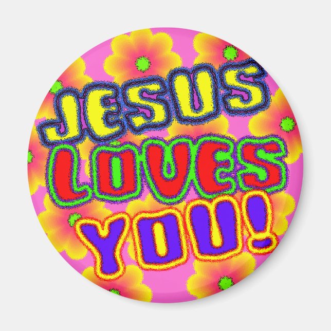 Jésus T'Aime ! Magnet (Devant)