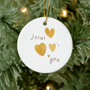 Jésus t'aime. Ornement de Noël. moderne