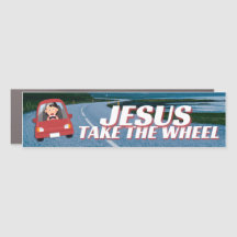 Jesus Take The Wheel Funny Cartoon Christian