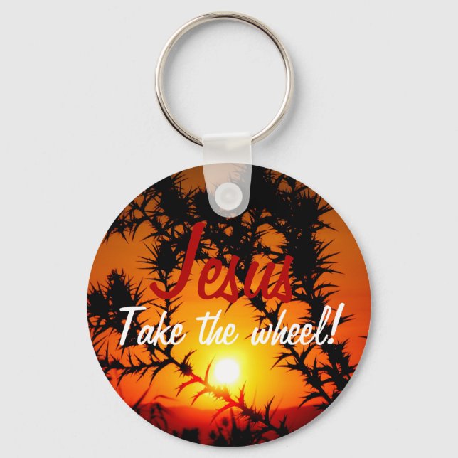 Jesus Take the Wheel Keychain (Front)
