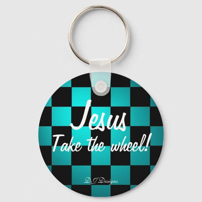 Jesus Take the Wheel Keychain (Front)
