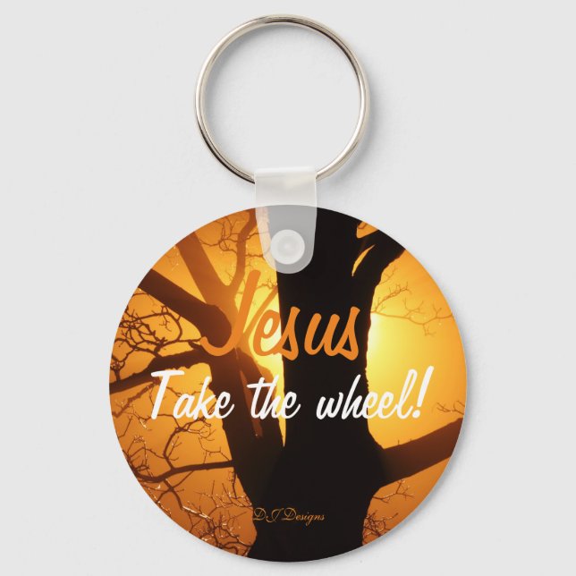 Jesus Take the Wheel Keychain (Front)