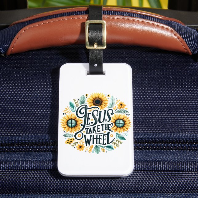 Jesus Take the Wheel - Personalized Luggage Tag (Front Insitu 2)