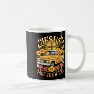 Jesus Take The Wheel Vintage Sunflower Faith Outfi Coffee Mug