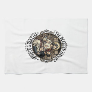 Jesus Tattoo Artist Studio T-Shirt Inspirational F Kitchen Towel