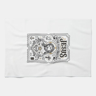 Jesus Tattoo Flash Christian Jesus Tattoo Flash Ch Kitchen Towel
