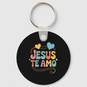 Jesus Te Ama Spanish Inspiring Loving Quote Keychain