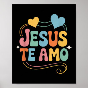 Jesus Te Ama Spanish Inspiring Loving Quote  Poster